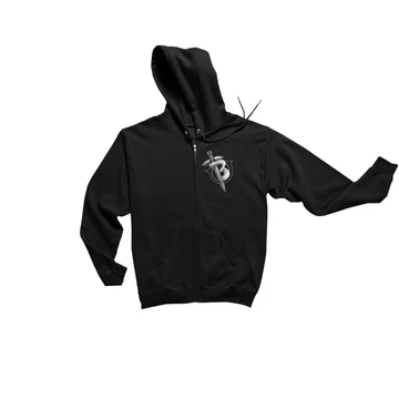 Black1200 Cipzáros kapucnis pulóver