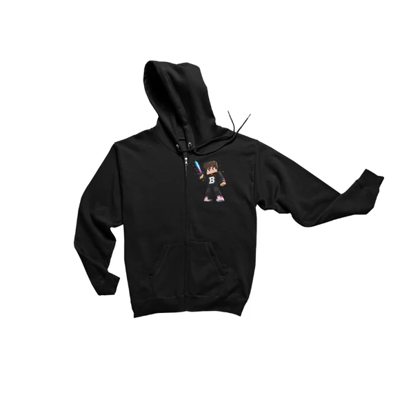 Black1200 - Blackie Cipzáros kapucnis pulóver