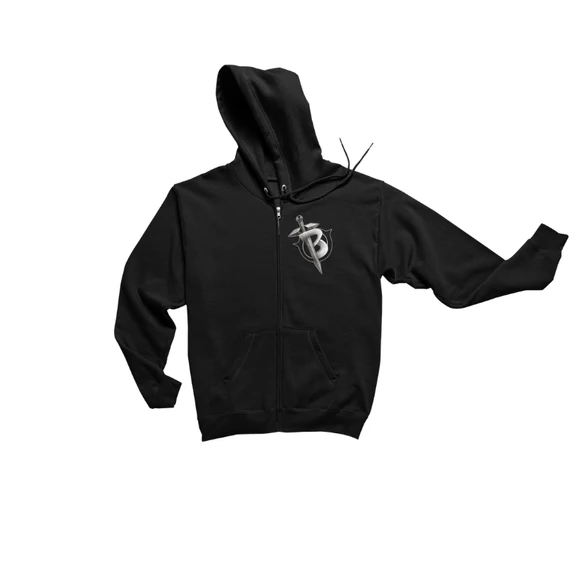 Black1200 Cipzáros kapucnis pulóver